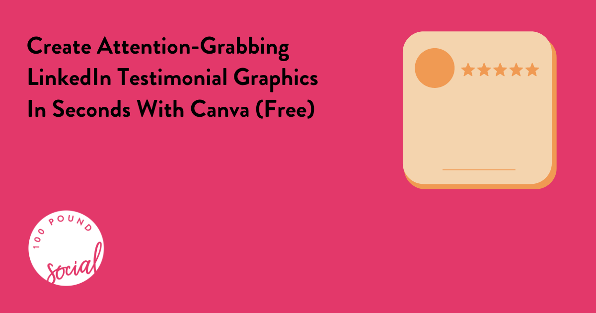 Canva testimonial template optimized for LinkedIn