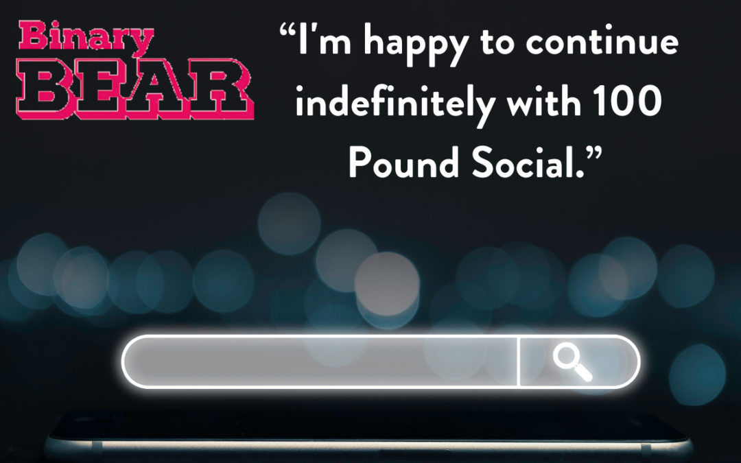 “No-Brainer”: Binary Bear’s 6 Years of Social Media Success With 100 Pound Social