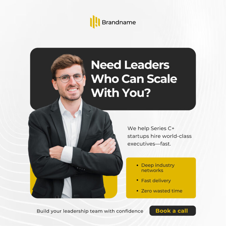 If you’re a startup looking to effectively scale up, you need leaders who can not only keep up, but lead the way.