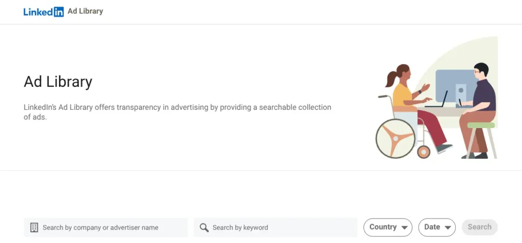 screenshot of LinkedIn Ad Library